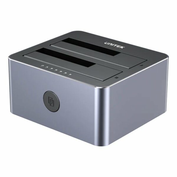 Unitek HDK SATA6G Dual Bay HDD Docking Station Alum 10Gbps Grey Y-3027 (UK)