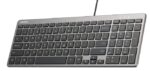 Unitek Keyboard Wired 99K USB-C/A English SlimTap T053 Space Grey