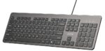 Unitek Keyboard Wired 104K USB-A English SlimTap T052 Space Grey