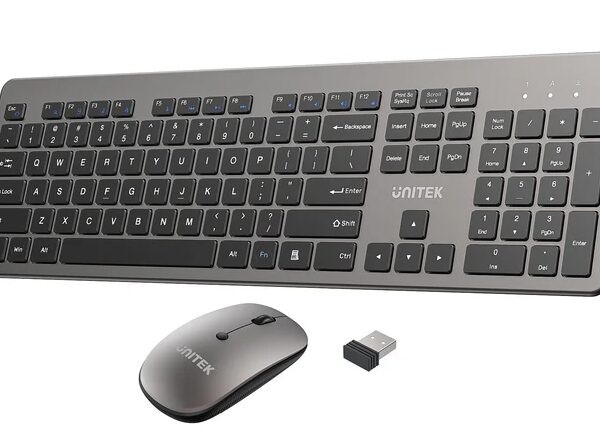 Unitek IT Keyboard & Mouse Combo Wireless 2.4GHz English SlimDuo T054 Space Grey