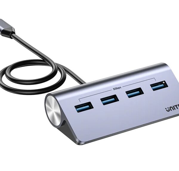 Unitek USB-C Hub 4xUSB-A 5Gbps & USB-C Power Port & 80cm Cable H1337B