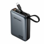 Vention Powerbank 20000mAh 45W 2xUSBC 1xUSBA + Built-in USBC Cable FHGH0-TY