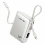 Vention Powerbank 10000mAh 45W Built-in USB-C & Lightning Cables FKMN0 Beige