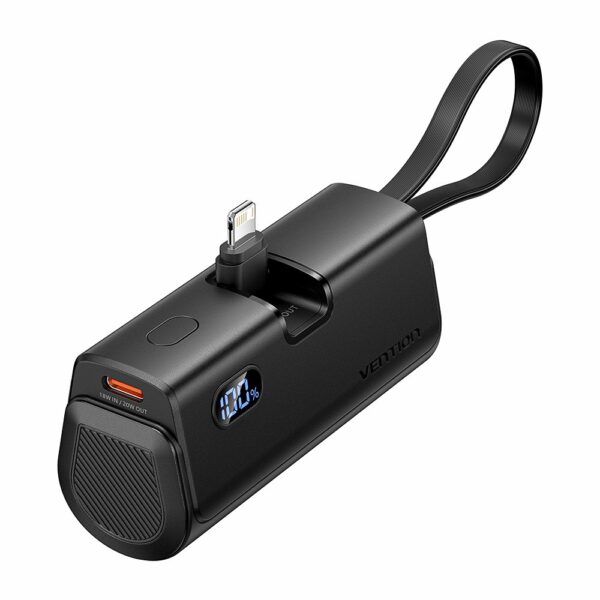 Vention Powerbank 4800mAh 22.5W Foldable Lightning Black FHRB0