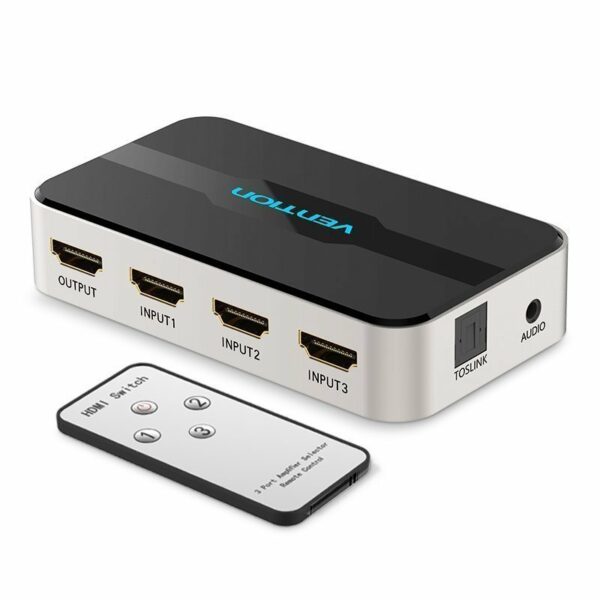 Vention HDMI Switch 3-Port 4K 1.4 with Audio Separation AFJH0