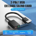 Vention AUDIO CONVERTER USB-A to 2×3.5mm 1.0m Cable CDYBF - Image 2