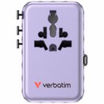 Verbatim Charger Travel Adapter 100W 2xC 2xA 1xRetractable USB-C Purple - Image 2