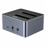 Unitek HDK SATA6G Dual Bay HDD Docking Station Alum 10Gbps Grey Y-3027 (UK) - Image 2