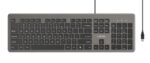 Unitek Keyboard Wired 104K USB-A English SlimTap T052 Space Grey - Image 2