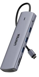 Unitek USB-C Hub USB3.0 HDMI/VGA/Gb/SD/Audio/PD100W D1113B - Image 2