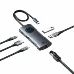 Vention HUB USB-C 3.2 Gen1/8K-HDMI/Gb/PD + LED Display & Switch TQZHB - Image 2