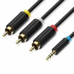 Vention AUDIO 3.5mm to 3RCA AV Cable Alum 1.5m VAB-R07-B150