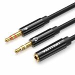 Vention AUDIO 3.5mm F to 2×3.5mm M Splitter Cable 0.3m BBTBY