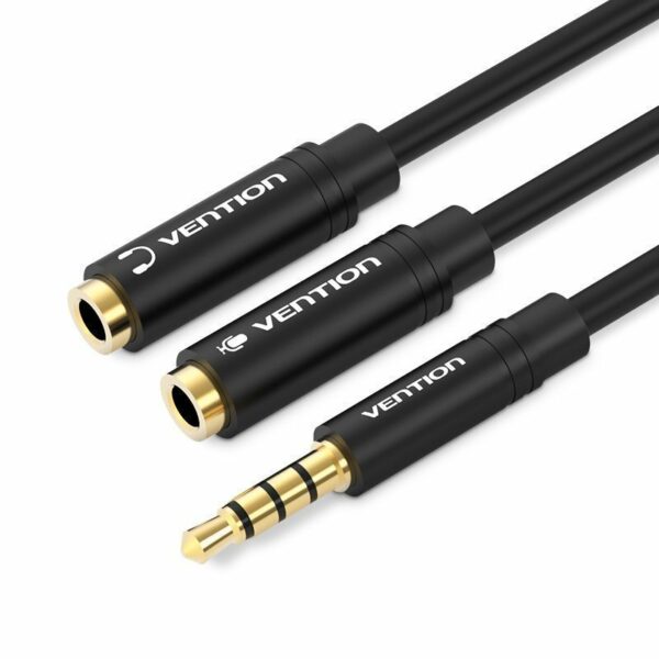 Vention AUDIO 3.5mm M to 2×3.5mm F Splitter Cable 0.3m BBVBY