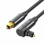 Vention AUDIO Optical Cable 90-Degree Aluminium 1.5m Black BKDBG