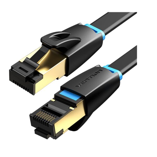 Vention NETWORK Cable CAT8 SFTP Flat 0.5m Black IKCBD