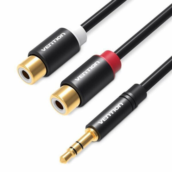 Vention AUDIO 3.5mm M to 2RCA F Cable 0.3m VAB-R02-B030
