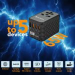 Verbatim Charger Travel Adapter World to World GAN III 65W 2xC 2xA UTA-05 - Image 5