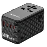 Verbatim Charger Travel Adapter World to World GAN III 140W 2xC 2xA UTA-10