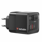 Verbatim Charger Wall 65W GaN 2-Port Retractable Cable & Display - Image 3
