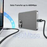 Unitek USB-C Cable PD60W Braided with Display 3.0m C14158A-3M - Image 3