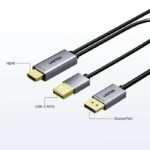 Unitek HDMI to DisplayPort Cable 4K60Hz 1.8m with USB Power Cable V1714 - Image 3