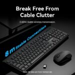 Vention Keyboard and Mouse Combo Wireless Silent Slim Full Size KTZB0-EN - Image 7