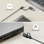 Unitek Keyboard Wired 99K USB-C/A English SlimTap T053 Space Grey - Image 4