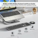 Unitek IT Keyboard & Mouse Combo Wireless 2.4GHz English SlimDuo T054 Space Grey - Image 4
