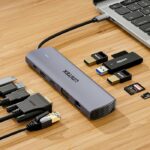 Unitek USB-C Hub USB3.0 HDMI/VGA/Gb/SD/Audio/PD100W D1113B - Image 4