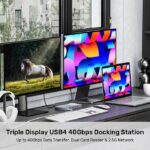 Unitek USB-C Hub Docking Station USB4 40Gbps Triple 4K Display & 2.5G Lan with 120W PSU D1117A - Image 4