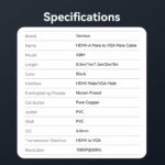 Vention HDMI-A Male to VGA Male Cable 3.0m Black ABMBI - Image 4