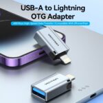 Vention Adaptor USB-A Female to Lightning Male OTG CUCH0 - Image 4
