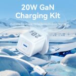 Vention Charger Wall GaN 20W 1xUSBC UK + USB-C 1m Cable White FEPW0-UK-01 - Image 4