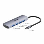 Unitek USB-C Hub 4xUSB-A 10Gbps & USB-C Power Port H1112E - Image 5