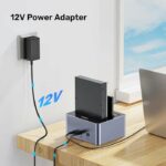 Unitek HDK SATA6G Dual Bay HDD Docking Station Alum 10Gbps Grey Y-3027 (UK) - Image 5