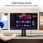 Unitek USB-C Hub Docking Station USB4 40Gbps Triple 4K Display & 2.5G Lan with 120W PSU D1117A - Image 5