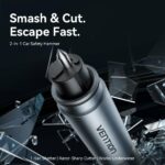 Vention Safety 2-in-1 Car Emergency Tool Glass Breaker + Seatbelt Cutter KRUH0 - Image 7