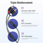 Vention AUDIO 3.5mm F to 2RCA M Cable 1.5m VAB-R01-B150 - Image 3