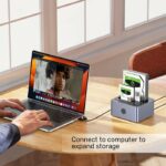 Unitek HDK SATA6G Dual Bay HDD Docking Station Alum 10Gbps Grey Y-3027 (UK) - Image 6