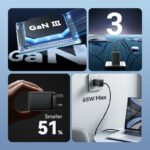 Vention Charger Wall GaN 65W 2xUSBC 1xUSBA Black FERB0-UK - Image 6