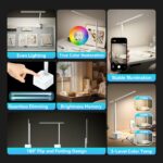 Vention USB Rechargeable Aluminium Foldable Desk Lamp White PDBW0 - Image 6