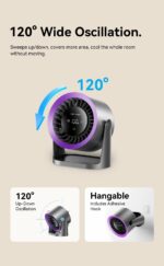 Vention Air Circulation Fan Desktop with Display & Wall Mount PBIH0 - Image 6