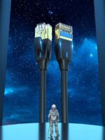 Vention NETWORK Cable CAT8 SFTP Slim 1.0m Black IKIBF - Image 4