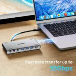 Unitek KVM HDMI Switch USB-C 10Gbps Split-Screen 5-Port Hub D1118A - Image 7