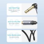 Vention AUDIO 6.3mm M-M Braided Cable Right Angle 5.0m BKEHJ - Image 7