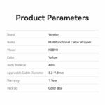 Vention NETWORK Tool Coaxial Cable Stripper KEBY0 Yellow - Image 7