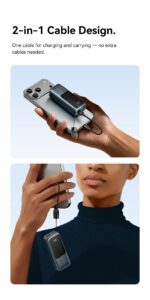 Vention Powerbank 10000mAh 22.5W Built-in USB-C Lanyard + Display FKOH0 - Image 7