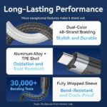 Vention IT Cable USB-C 3.2 Gen2 M-M 1.0m Braided Aluminum Black TRGBF - Image 4