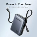 Vention Powerbank 10000mAh 45W Built-in USB-C & Lightning Cables FKMH0 Grey - Image 6